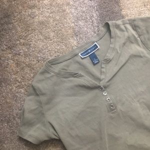 Karen Scott Olive Green top